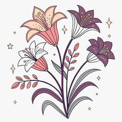 Flowers wall background with amazing red,orange,pink,purple,green and white chrysanthemum flowers ,Wedding decoration, hand made Beautiful flower wall background Beautiful red tulip border at light gr