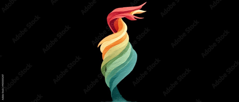 Poster abstract rainbow swirl colorful gradient background design