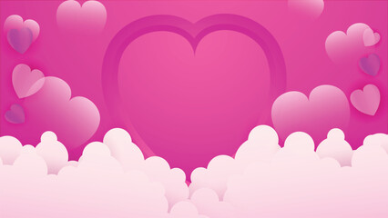 Mother's Day Gradient Vector Background with Love for Background Invitation