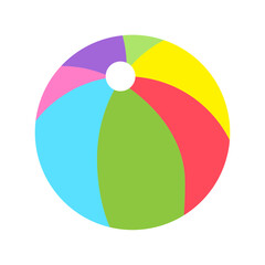 Colorful beach ball illustration
