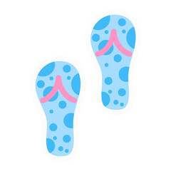 Colorful flip-flops with polka dots design