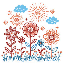 Flowers wall background with amazing red,orange,pink,purple,green and white chrysanthemum flowers ,Wedding decoration, hand made Beautiful flower wall background Beautiful red tulip border at light gr