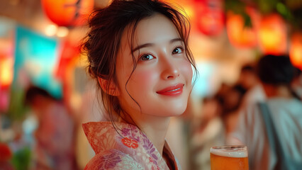 浴衣 女性 夏 祭り