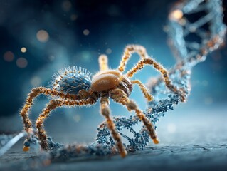 Giant micro-spider made of DNA