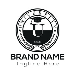 This vector design features a sports icon against an abstract backdrop with a stylized man, suitable for a business logo or technology concept illustration U Logo template