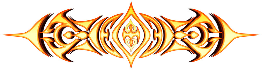 Fiery tribal art divider