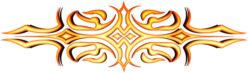 Fiery tribal art divider