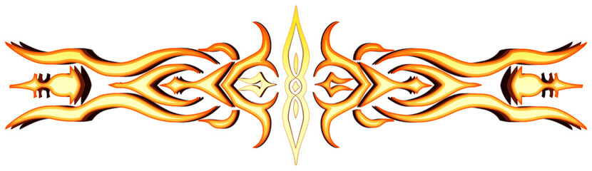 Fiery tribal art divider