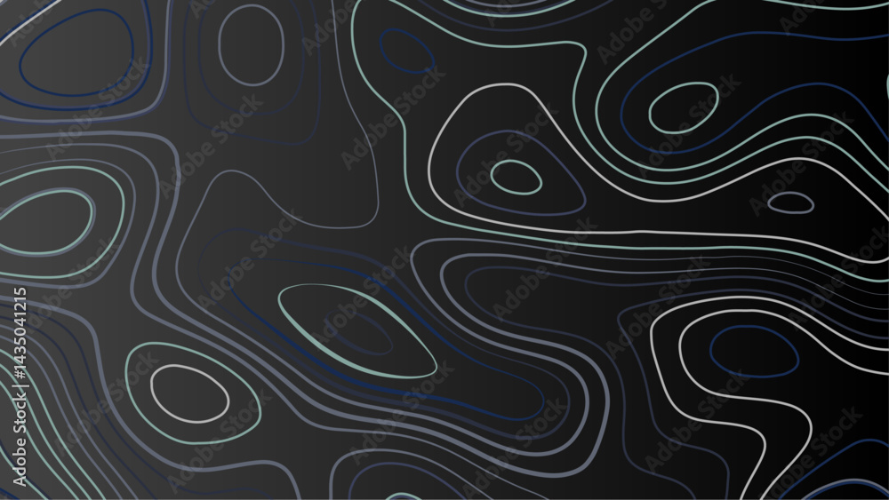 Poster stylized topographic contour height in lines and contours.