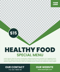 Healthy Food Template Design For Social Media