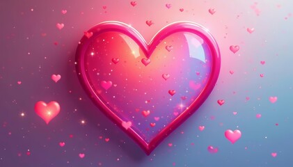 Simple thin line heart outline in vector format, isolated on white, illustration, Valentine, Graphic design