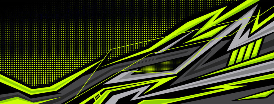 Abstract Car decal design vector. Graphic abstract stripe racing background kit designs for wrap vehicle, race car, rally, adventure and livery	