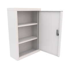 Medicine Cabinet, 3d illustration isolated on white background