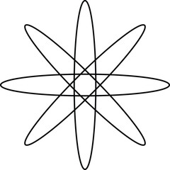 set of atom icons. illustration, vector