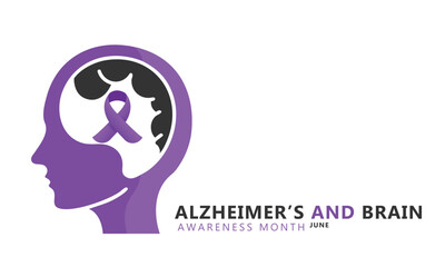 Alzheimer’s and Brain Awareness Month. background, banner, card, poster, template. Vector illustration.