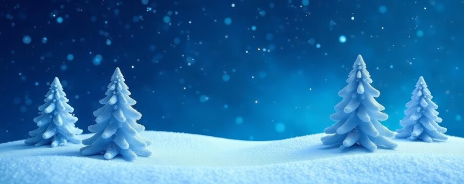 Minimalistic winter-themed wallpaper with triangular shapes in cool blue hues, shapes, blue