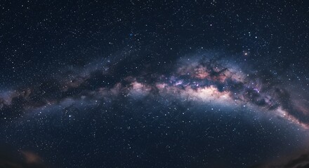 Obraz premium Majestic Milky Way Galaxy A Night Sky Panorama
