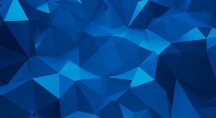 Obraz premium Cobalt Facets AI Generated
