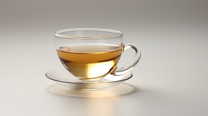 Elegant Glass Teacup
