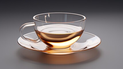 Elegant Glass Teacup
