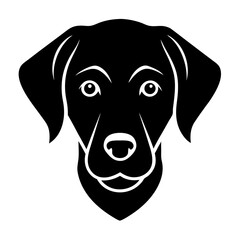 Silhouette of a Dog Head