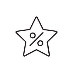 3d star icon line