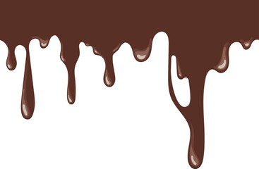 Melting chocolate drip vector illustration