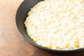 Corn Cheese Made with Canned Corn and Butter and Mayonnaise