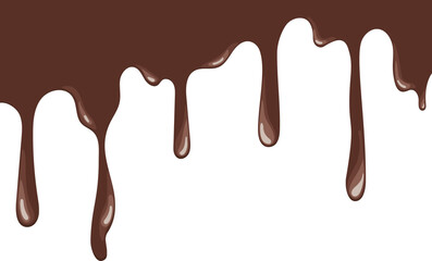 Melting chocolate drip vector illustration