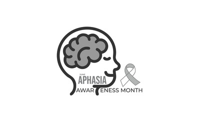 Aphasia Awareness Month. background, banner, card, poster, template. Vector illustration.