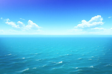 Obraz premium view of the ocean from the shore of a beach