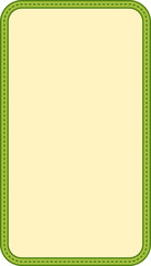 Cute Green Blank Frame with Decorative Border
