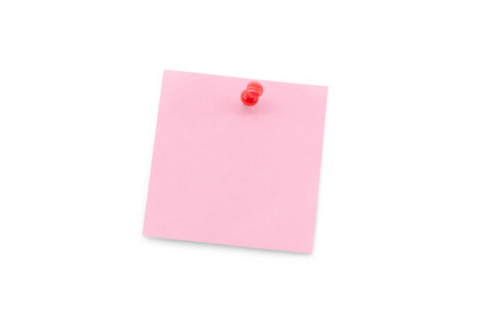Pinned pink sticky note sticker