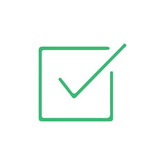 Check box icon with correct, accept checkmark icons, tick box checked. Vector Illustration eps 10