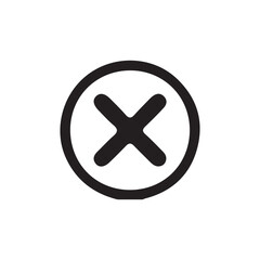  Cross mark icon. vector illustration.