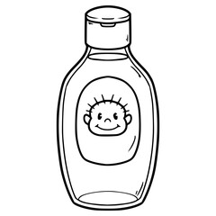 baby oil illustration hand drawn outline vector	
