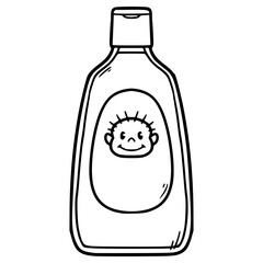 baby oil illustration hand drawn outline vector	
