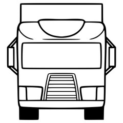 truck illustration hand drawn outline vector	
