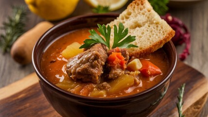 Traditional Street Food Stall in Winter with Steamed Dumplings and Noodles
