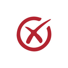 Obraz premium red cross mark