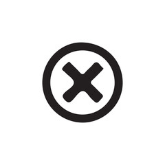  Cross mark icon. Vector illustration.