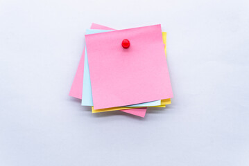 Pinned pink sticky note sticker