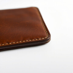 leather wallet isolated on white