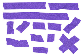 A set of  purple tape elements	