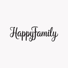 typography happy family