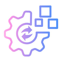 automation Line Gradient Icon