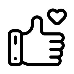 Like Line Icon. Single icon, line vector icon