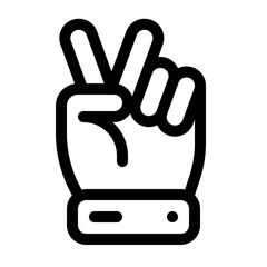 Peace Line Icon. Single icon, line vector icon