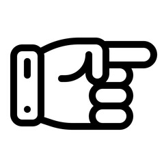 Pointing Line Icon. Single icon, line vector icon