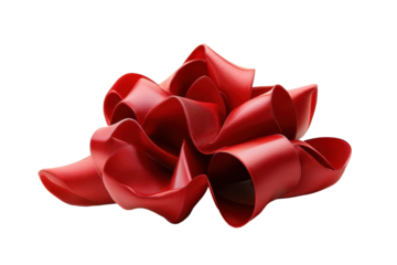 Red gift bow with smooth ribbons adds a festive touch to any present or holiday decoration
